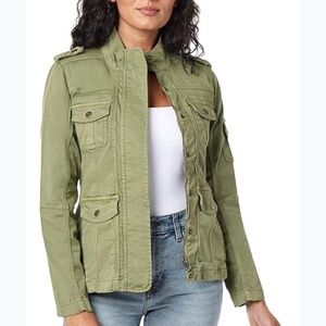 KENSIE JEANS Lightweight Zip-Up Barn Jacket for Fall and Spring, Olive